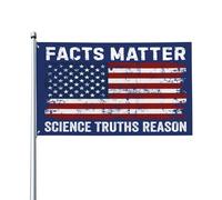 Drapeau de Vacances 90X150cm, Les faits comptent, les vérités scientifiques Résistants aux Intempéries Drapeau de Pirate Personnalisée Bruant pour Anniversaire Célébration Intérieur