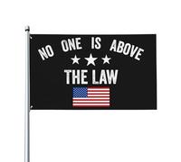 Drapeau de Vacances 90X150cm, Personne n'est au-dessus des lois Double Couture Drapeau Pirate Personnalisé Bannière Extérieure pour Bar Événements Jardin