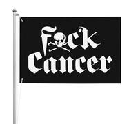 Drapeau de Vacances 90X150cm, Putain de cancers Double Couture Drapeau de Jardin avec œillets Bruant pour Bar Événements Balcon