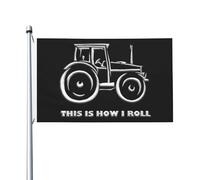 Drapeau de Vacances 90X150cm, Voici comment je conduis un tracteur agricole Renforcé Drapeau de Pirate avec œillets Bruant pour Célébration manif Intérieur
