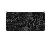 Drapeau de vacances abstrait scientifique chimie imprimé, bannière colorée idéale pour les bars de jardin et les réunions entre amis