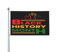 Drapeau De Vacances Avec Œillets Drapeaux Célébration De La Fierté Du Mois De L'Histoire Des Noirs Renforcé Bruant Pour Maison Manif Restaurant 90X150Cm