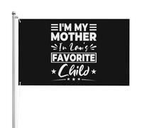 Drapeau De Vacances Avec Œillets Drapeaux Je Suis L'Enfant Préféré De Ma Belle-Mère Personnalisée Suspendus Fanion Pour Fête Décorations Restaurant 90X150Cm