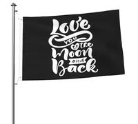 Drapeau De Vacances Avec Œillets Drapeaux Je T'Aime À La Folie Couleurs Vives Suspendus Fanion Pour Célébration Manif Balcon 90X150Cm