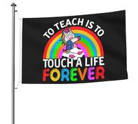 Drapeau De Vacances Avec Œillets Drapeaux Le Premier Jour D'École Pour Enseigner Est Une Vie Trop Dure Pour Toujours Décoratifs Bruant Pour Événements Bar Restaurant 90X150Cm