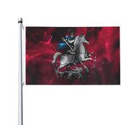 Drapeau De Vacances Avec Œillets Drapeaux Moscou, Russie Double Couture Bannière Extérieure Pour Décorations Fête Extérieur 90X150Cm