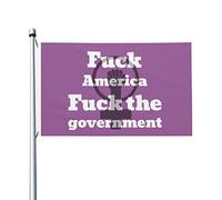 Drapeau De Vacances Avec Œillets, Fuck America Fuck The Government Double Couture Suspendus Fanion Pour Fête Décoration Drapeaux 90X150Cm