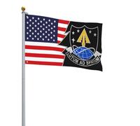 Drapeau De Vacances Avec Œillets, Insigne Distinctif D'Unité Du Commandement Spatial Américain Et Amérique Couleurs Vives Bannière Extérieure Pour Jardin Célébration Drapeaux 90X150Cm