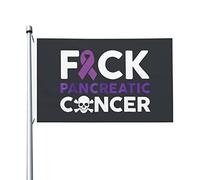 Drapeau De Vacances Couleurs Vives Drapeaux Putain De Cancer Du Pancréas Avec Œillets Bannière Extérieure Pour Bar Balcon Fête 90X150Cm