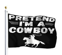 Drapeau De Vacances Décoratifs Drapeaux Faites Comme Si J'Étais Une Vache, Fête Costumée D'Halloween Western Amusante Renforcé Bannière Extérieure Pour Balcon Maison Manif 90X150Cm