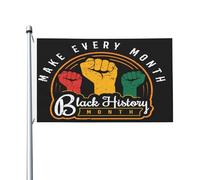 Drapeau De Vacances Double Couture Drapeaux Faites De Chaque Mois Le Mois De L'Histoire Des Noirs Décoratifs Bruant Pour Balcon Fête Célébration 90X150Cm