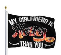 Drapeau De Vacances Double Couture Drapeaux Mon Ami Est Plus Sexy Que Toi, Dicton Drôle Décoratifs Suspendus Fanion Pour Manif Maison Intérieur 90X150Cm