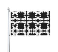 Drapeau de vacances en forme de castor noir pour l'extérieur - Double face - Avec boutonnière - Fond décoratif - Fournitures de fête