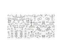 Drapeau de vacances imprimé chimie, bannière colorée idéale pour les bars de jardin et les réunions entre amis