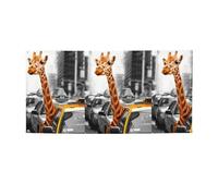 Drapeau de vacances imprimé girafe à New York, bannière colorée idéale pour les bars de jardin et les réunions entre amis