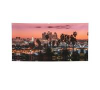 Drapeau de vacances imprimé palmiers de Los Angeles, bannière colorée idéale pour les bars de jardin et les réunions entre amis