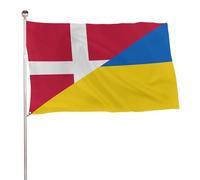 Drapeau De Vacances Personnalisé Drapeaux Danemark Et Ukraine Avec Œillets Bannière Extérieure Pour Intérieur Décorations Extérieur 90X150Cm
