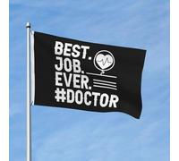 Drapeau De Vacances Personnalisé Drapeaux Meilleur Travail De Tous Les Temps, Docteur Couleurs Vives Bruant Pour Décorations Fête Restaurant 90X150Cm