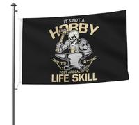 Drapeau De Vacances Renforcé Drapeaux Ce N'Est Pas Un Passe-Temps, C'Est Une Compétence De Vie Post-Apocalyptique Résistant À La Décoloration Bruant Pour Restaurant Jardin Balcon 90X150Cm
