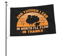 Drapeau De Vacances Renforcé Drapeaux Et Même Si Ma Valeur Diminue, Je Continuerai À Recevoir Des Remerciements. Avec Œillets Bruant Pour Célébration Anniversaire Décorations 90X150Cm