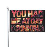 Drapeau De Vacances Renforcé Drapeaux Tu M'As Eu Pendant Les Vacances D'Été En Buvant Double Couture Bannière Extérieure Pour Manif Anniversaire Extérieur 90X150Cm