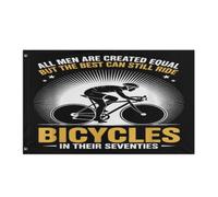 Drapeau De Vacances Résistant À La Décoloration Drapeaux Les Hommes Sont Créés Égaux. Ils Continuent À Faire Du Tout-Terrain À Plus De Soixante-Dix Ans. Couleurs Vives Bruant 90X150Cm