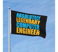 Drapeau De Vacances Résistants Aux Intempéries Drapeaux Ingénieur Informatique Absolument Légendaire Résistant À La Décoloration Suspendus Fanion Pour Restaurant Intérieur 90X150Cm