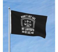 Drapeau De Vacances Résistants Aux Intempéries Drapeaux Ne Me Frapfish Pas, Mes Avocats Sont En Prison Résistant À La Décoloration Suspendus Fanion Pour Intérieur Fête Décorations 90X150Cm