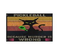 Drapeau De Vacances Résistants Aux Intempéries Drapeaux Retro Ball Woman Est Drôle Parce Que Le Meurtre Est Mal Personnalisé Suspendus Fanion Pour Décorations Bar Intérieur 90X150Cm