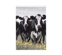 Drapeau de vaches noires et blanches de 6,1 x 0,9 m, drapeau de vacances double face avec œillets verticaux pour les saisons extérieures, les décorations de jardin, bannière de vacances