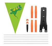 Drapeau de vélo - Petit mât de drapeau | Kit de mât de drapeau | Drapeau de sécurité avec mât pour vélos, remorques, vélos pour enfants et promenades en plein air | Accessoire de visibilité lumineux