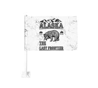 Drapeau de voiture 12x18 pouces Alaska Est 1959 de fenêtre double face anti-décoloration imperméables (sans mât)