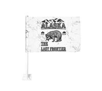 Drapeau de voiture 12x18 pouces Alaska Est 1959 de fenêtre double face anti-décoloration imperméables (sans mât)