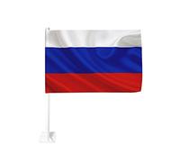 Drapeau de voiture 12x18 pouces Drapeau russe de fenêtre double face anti-décoloration imperméables (sans mât)