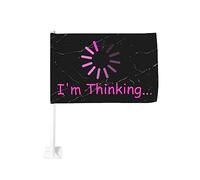 Drapeau de voiture 12x18 pouces Je pense que le drapeau de voiture est double face et qu'il est résistant à la décoloration. Drapeau de fenêtre de voiture étanche (sans mât)