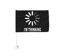 Drapeau de voiture 12x18 pouces Je pense que le drapeau de voiture est double face et qu'il est résistant à la décoloration. Drapeau de fenêtre de voiture étanche (sans mât)