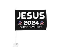 Drapeau de voiture 12x18 pouces Jésus 2024 Notre seul espoir 5 de fenêtre double face anti-décoloration imperméables (sans mât