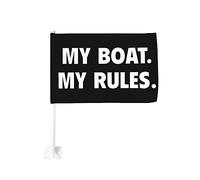 Drapeau de voiture 12x18 pouces pour voiture, mon bateau, mes règles, double face, clip de fenêtre, résistant à la décoloration, drapeaux de fenêtre de voiture imperméables (sans mât)