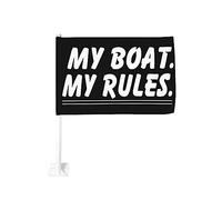 Drapeau de voiture 12x18 pouces pour voiture, mon bateau, mes règles, double face, clip de fenêtre, résistant à la décoloration, drapeaux de fenêtre de voiture imperméables (sans mât)