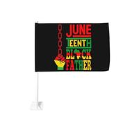 Drapeau de voiture afro-américain Juneteenth célébrant la liberté noire 12x18 Drapeaux de voiture Joyeux Juneteenth Day Décoration de fenêtre de voiture, drapeau Juneteenth étanche Drapeaux de fenêtre