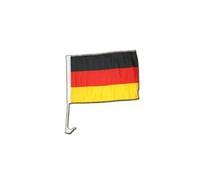 Drapeau de voiture Allemagne 30 x 40 cm avec support - Drapeau pour fenêtre de voiture Drapeau de supporter