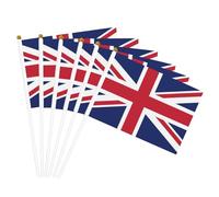 Drapeau de voiture aux couleurs vives avec œillets en laiton - Drapeau britannique résistant à la décoloration pour jardin extérieur, 5,5 x 8,2 pouces