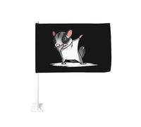 Drapeau de voiture avec un planeur de sucre dab, 30 x 45 cm, à pince pour vitre - Décoration extérieure double