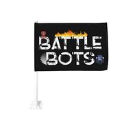 Drapeau de voiture Battle Bots Fighting Robots 12x18 pouces Drapeaux de voiture Décoration de fenêtre de voiture, drapeaux de fenêtre de voiture imperméables Clip de fenêtre double face Drapeau de fen