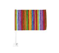 Drapeau de voiture de 30,5 x 45,7 cm, impression en bois double face, parfait pour les festivals, les fêtes, les défilés, les voyages