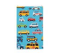 Drapeau de voiture de police de dessin animé 9,6 x 1,5 m, ambulances, camion, drapeau de jardin, bannière double face pour maison, cour, extérieur, intérieur, fête décorative