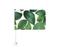 Drapeau de voiture double face 30,5 x 45,7 cm, imprimé feuilles d'herbes aromatiques, parfait pour les festivals, les célébrations, les défilés, les voyages