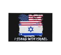 Drapeau de voiture double face « Nous sommes avec Israël » 12x18