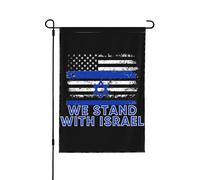 Drapeau de voiture double face « Nous sommes avec Israël » 12x18