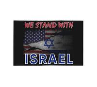 Drapeau de voiture double face « Nous sommes avec Israël » 12x18